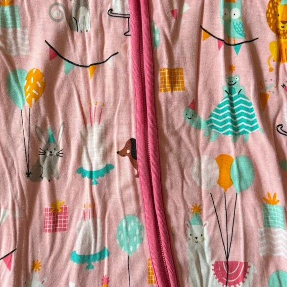Little Sleepies Pink Party Animals - Picture 2 of 6